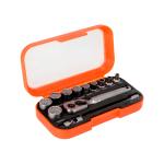 1/4" Steckschlüsselsatz, 13-teilig, Metallgriff (Bild für) 1/4" Steckschlüsselsatz, 13-teilig, Metallgriff