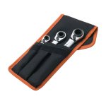 Vierfach-Knarren-Ringschlüssel-Satz, 3-tlg, Gürteltasche (Bild für) Vierfach-Knarren-Ringschlüssel-Satz, 3-tlg, Gürteltasche