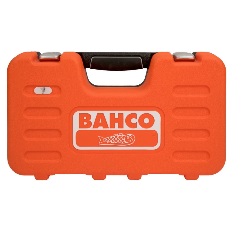 Bahco Steckschlüssel-Satz 1/4 und 3/8, metrisch, Sechskantprofil,  Vierkantantrieb, inklusive Umschaltknarre mit schlankem Knarrenkop, SL91 :  Bahco-Werkzeuge
